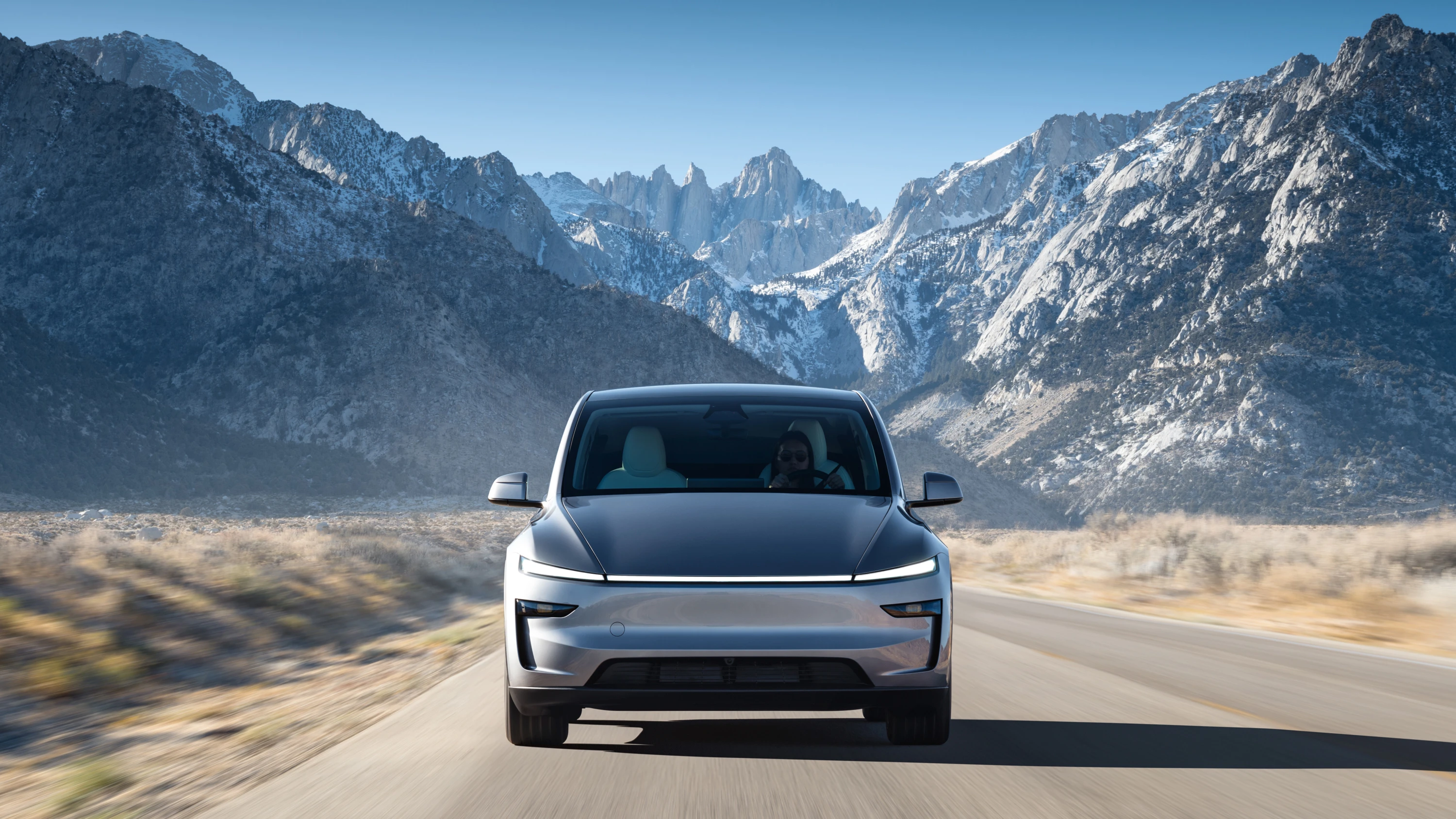 Tesla Model Y RWD headlights view