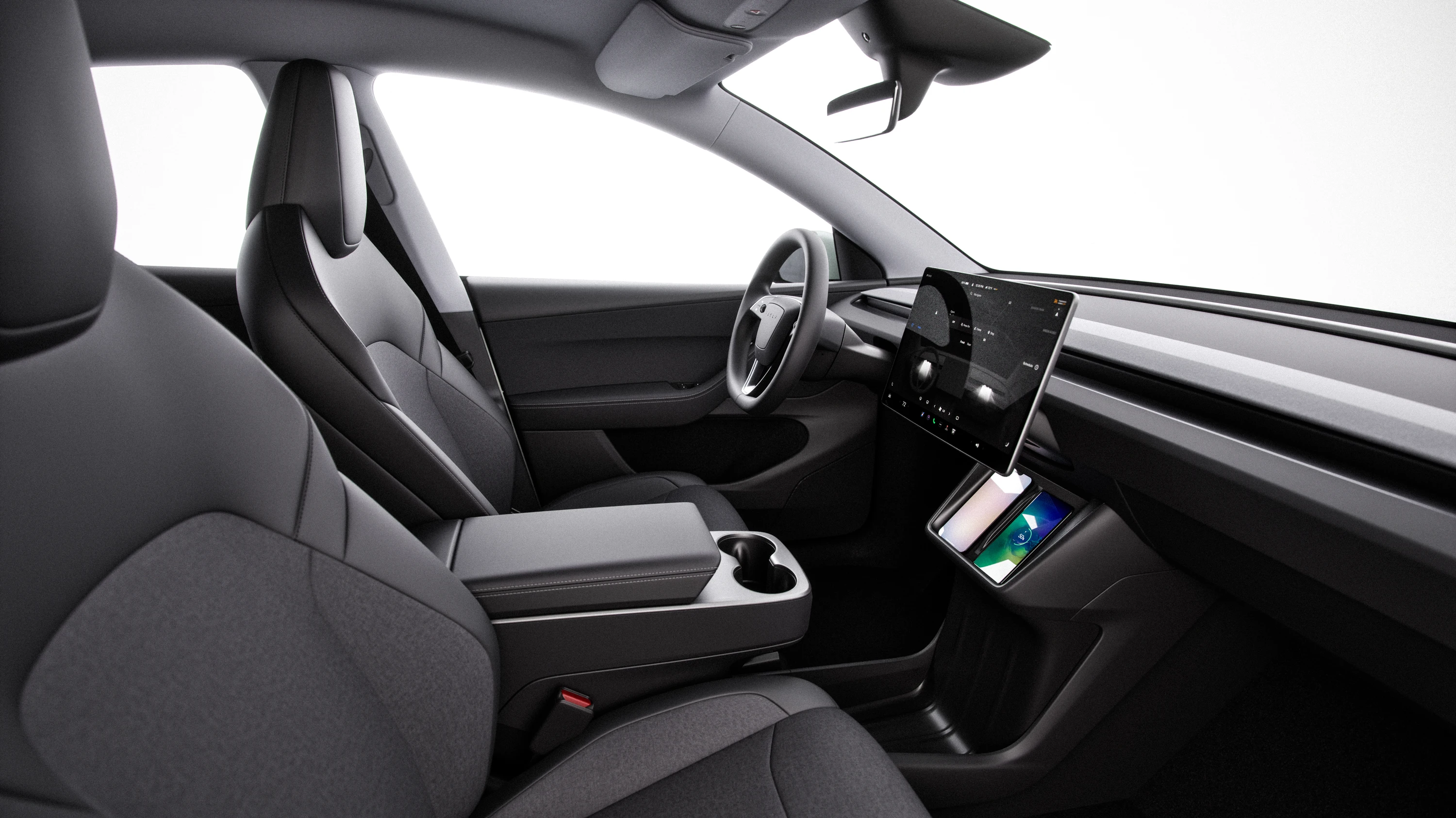 Tesla Model Y Standard frontseats view