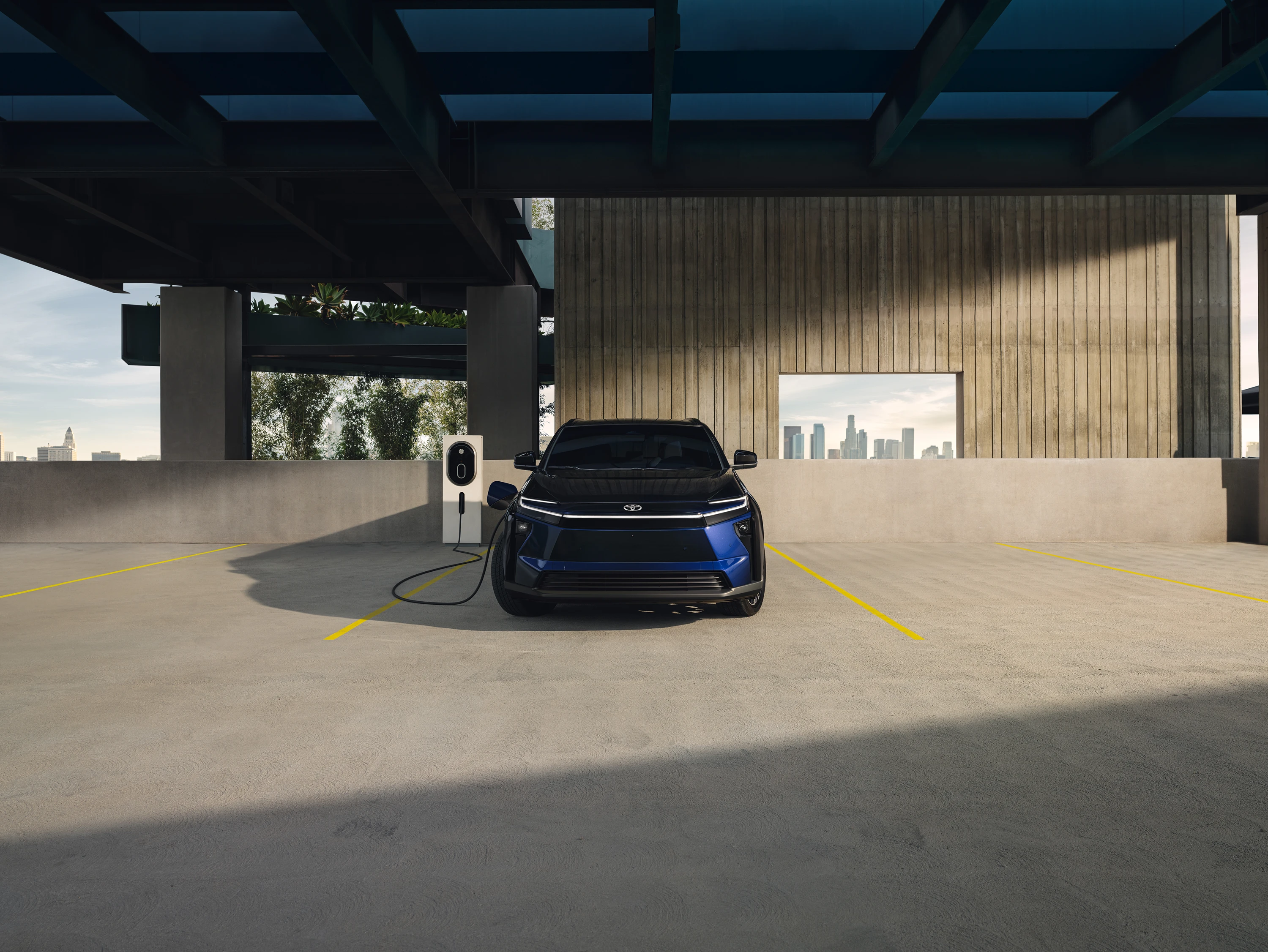 Toyota bZ FWD 57.7 kWh charging view