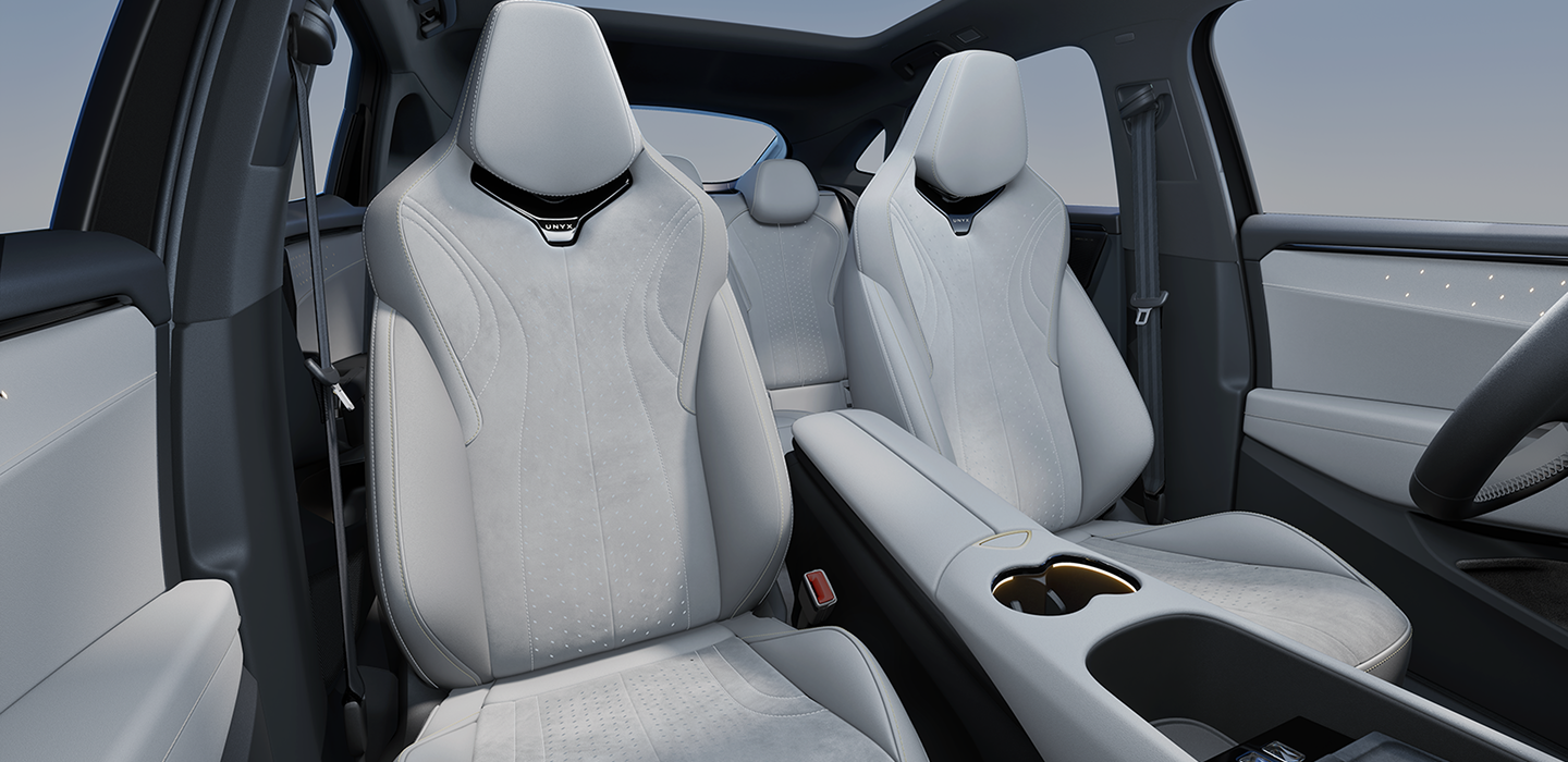 Volkswagen ID. UNYX 07 59.9 kWh RWD frontseats view