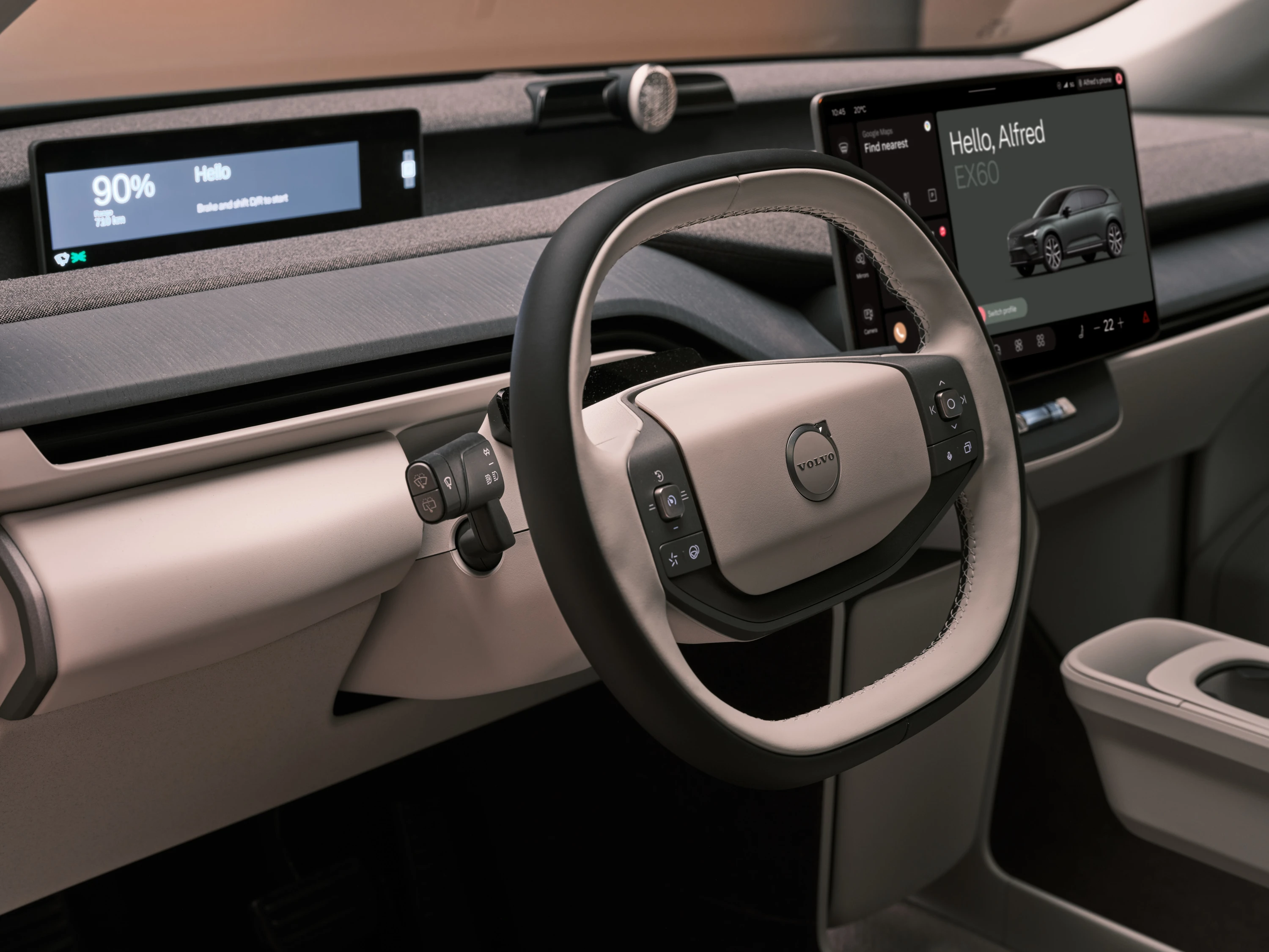 Volvo EX60 P10 AWD Electric screens view