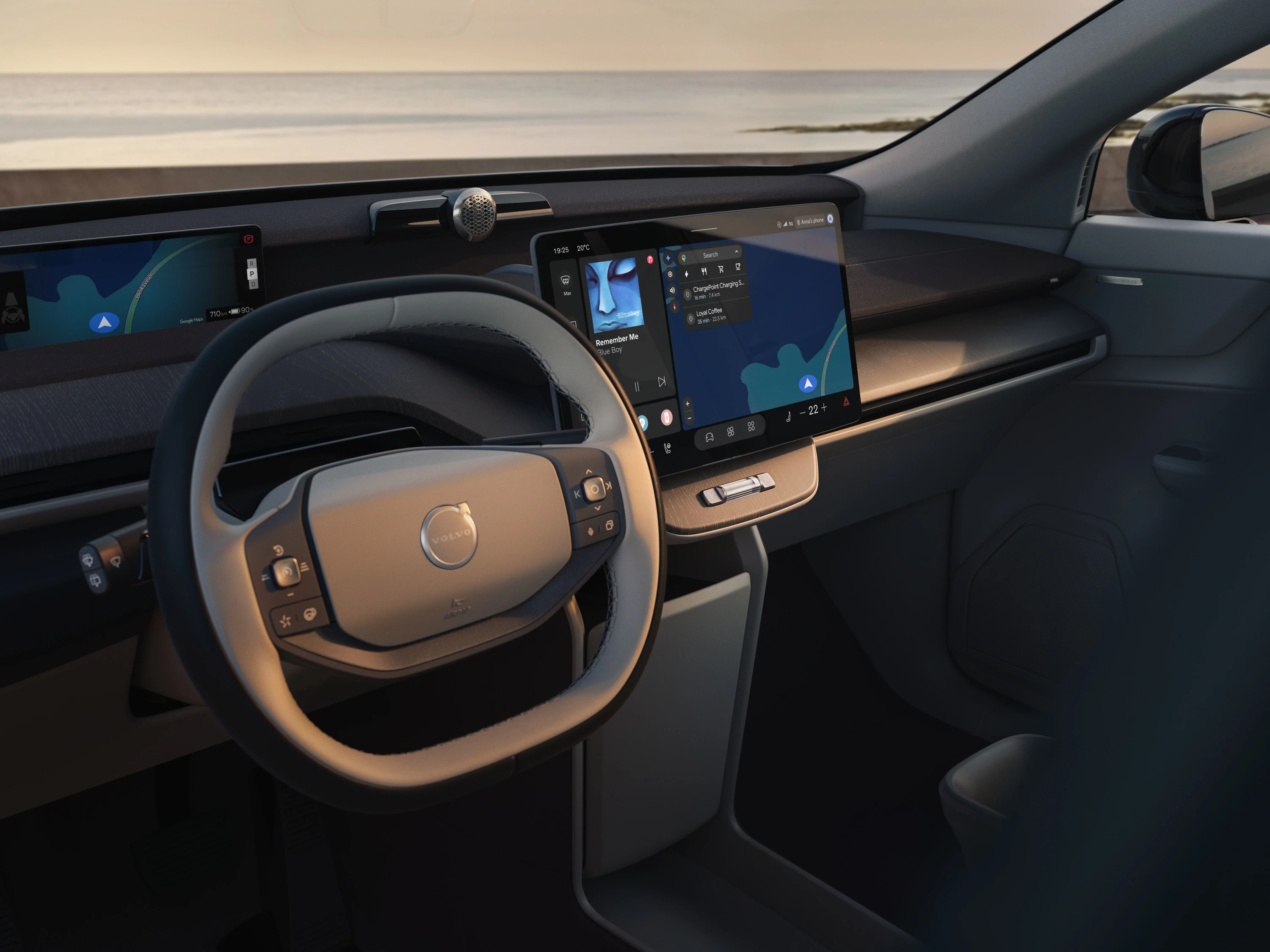 Volvo EX60 P12 AWD Electric screens view
