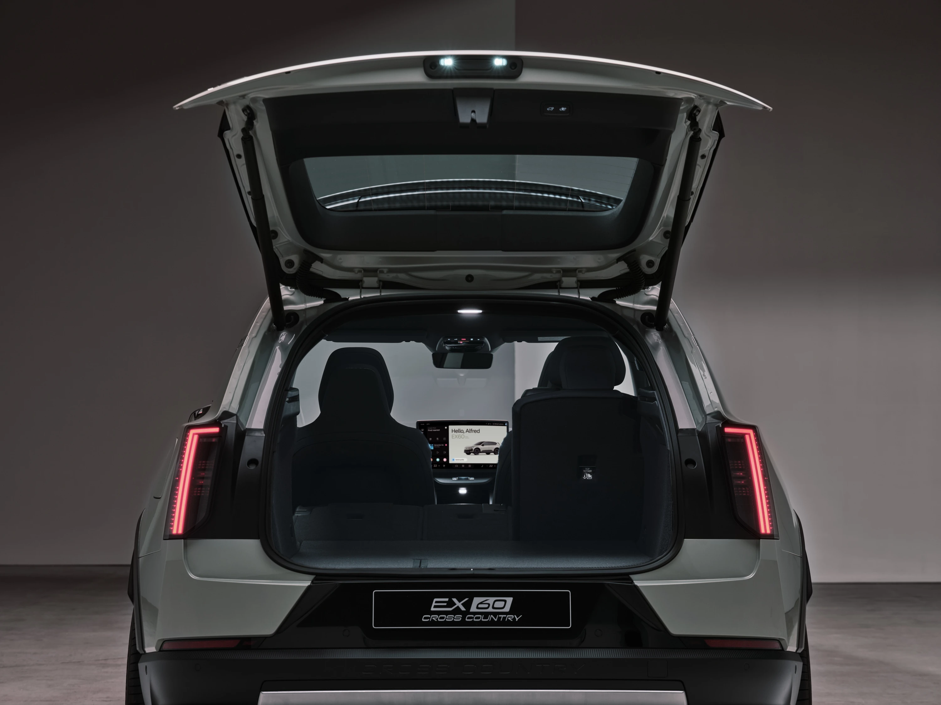 Volvo EX60 P6 Electric trunk view