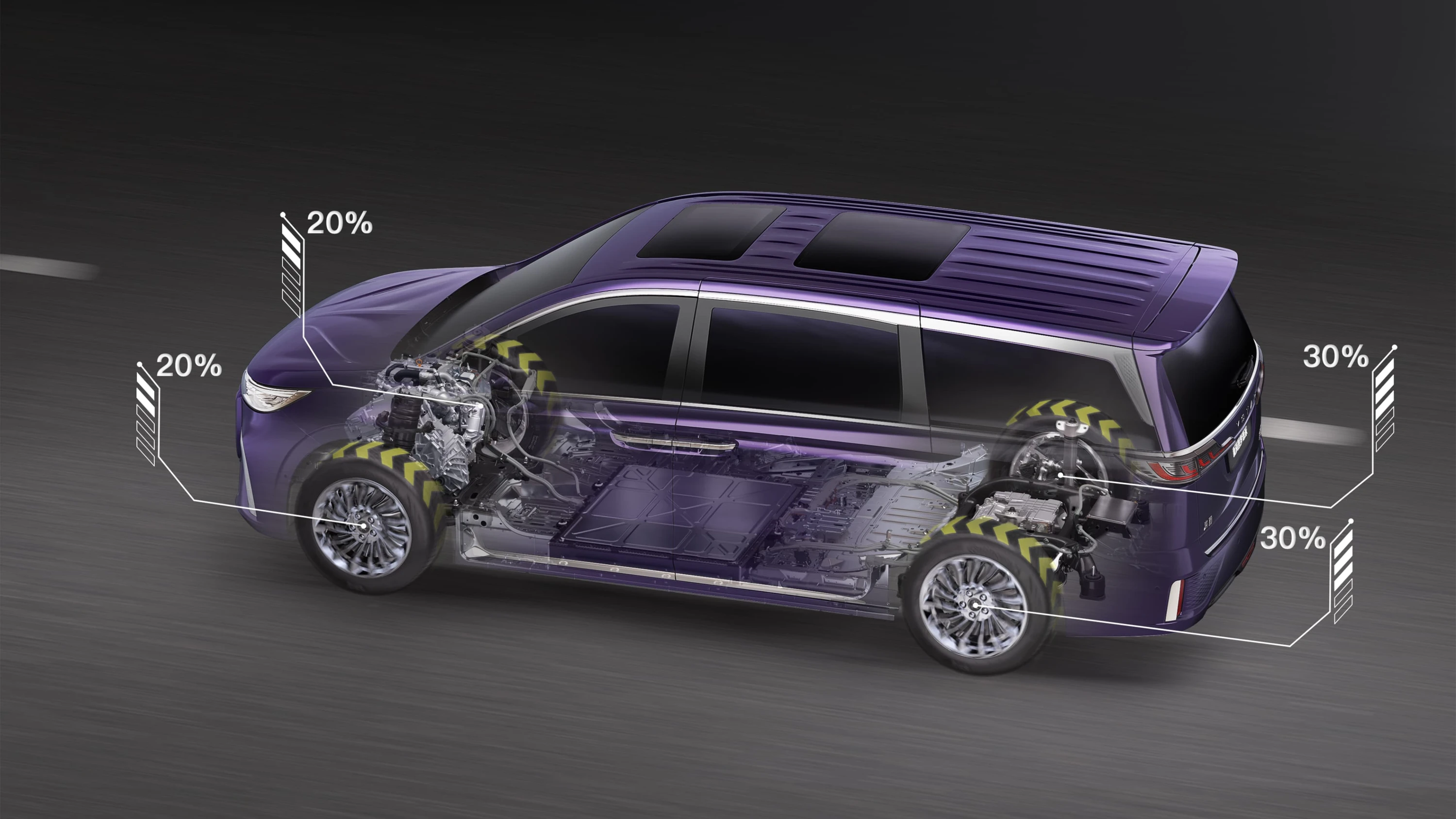 Voyah Dream Ultra Long Range Performance AWD chassis view