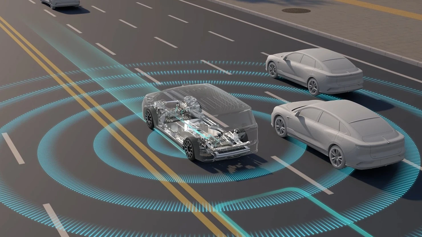 VOYAH Taishan X8 120 kWh sensors view