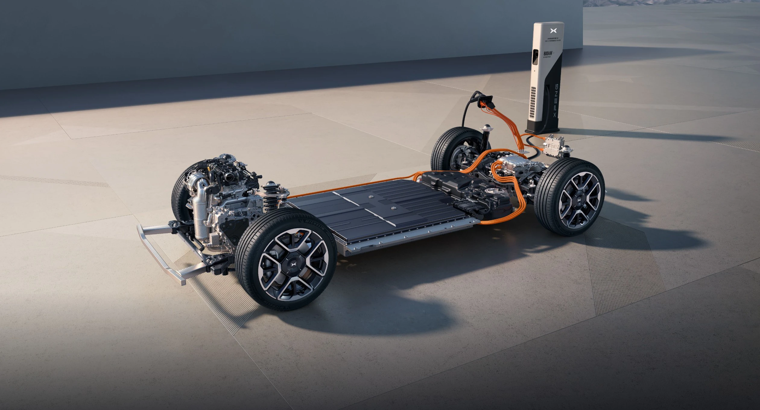 XPENG G7 702 Max chassis view
