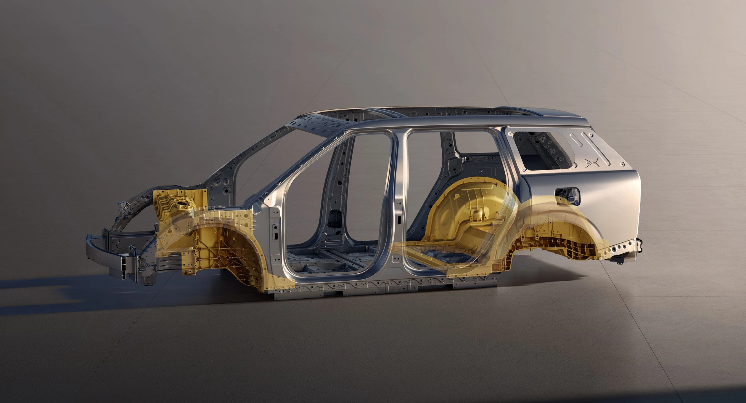 XPENG GX 91.9 kWh RWD chassis view