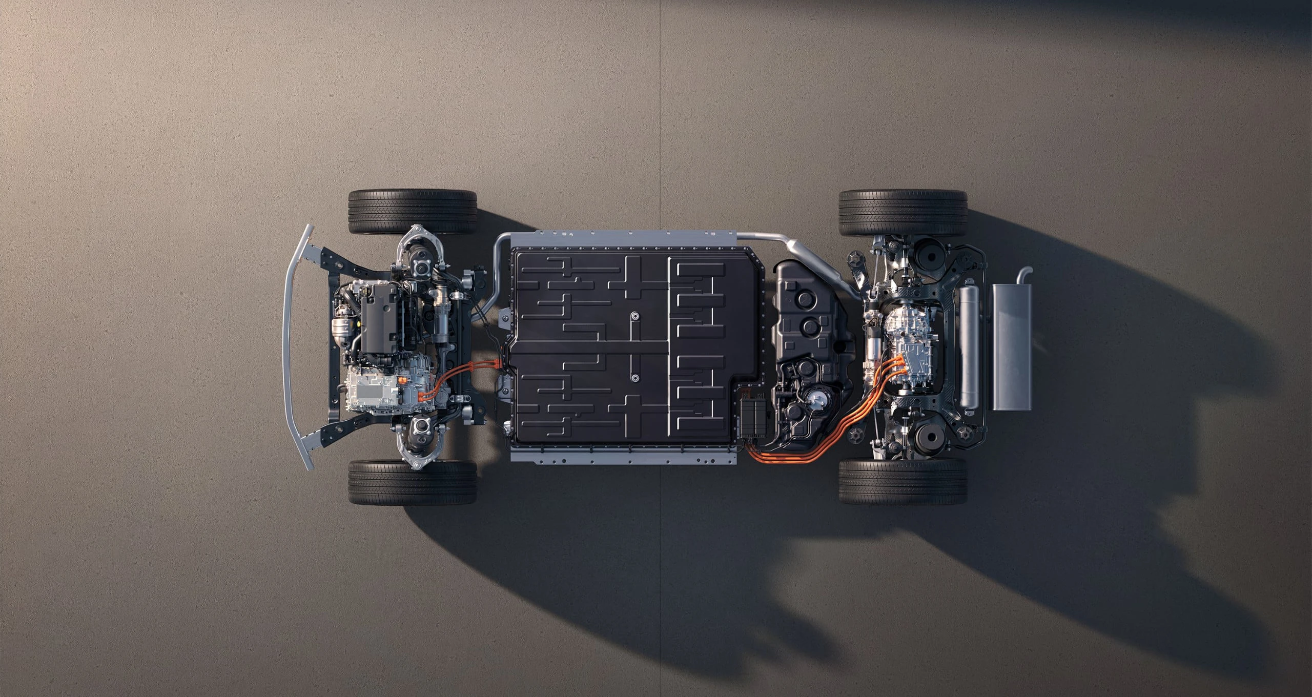 XPENG GX 91.9 kWh RWD chassis view