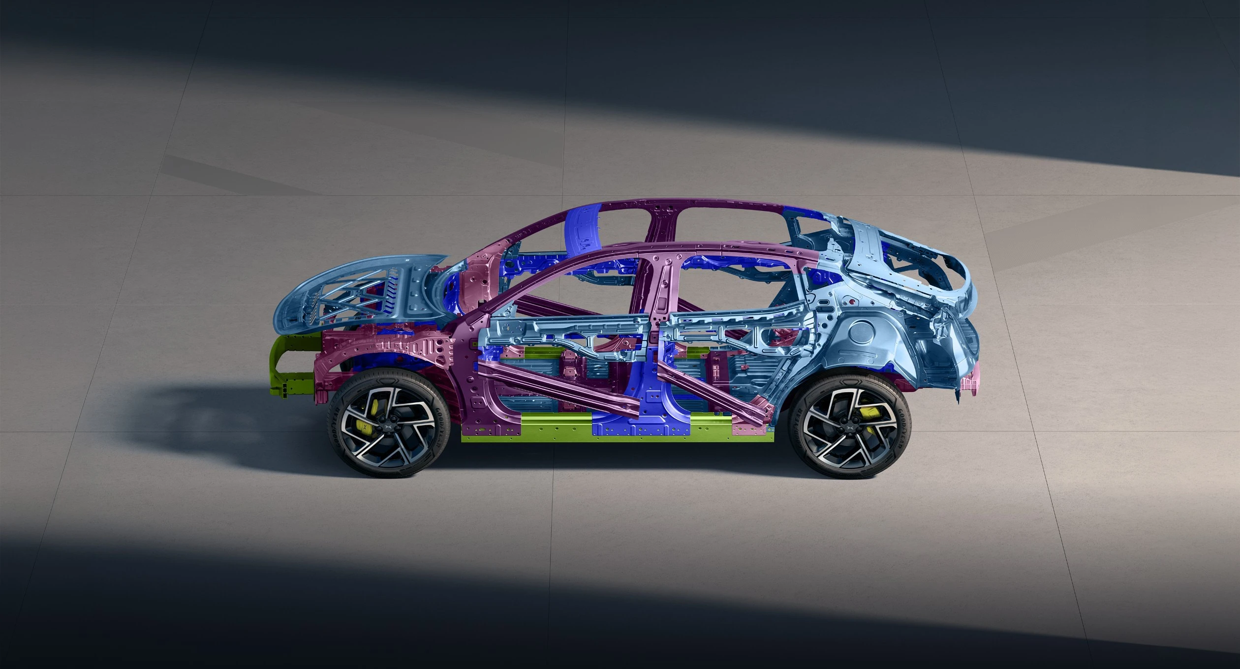 XPENG L03 71.2 kWh AWD Performance bodystructure view
