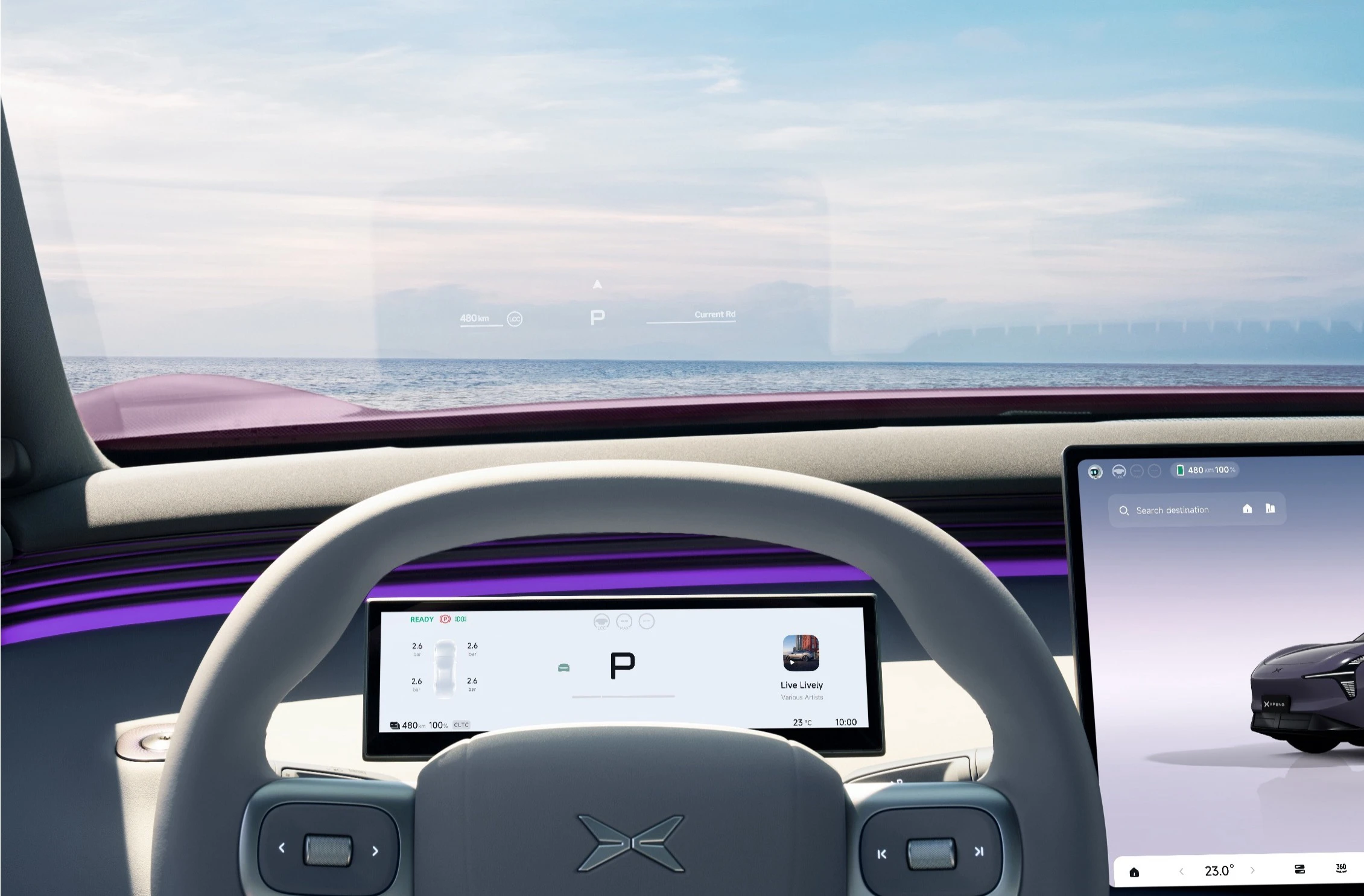 XPENG L03 71.2 kWh AWD Performance screens view