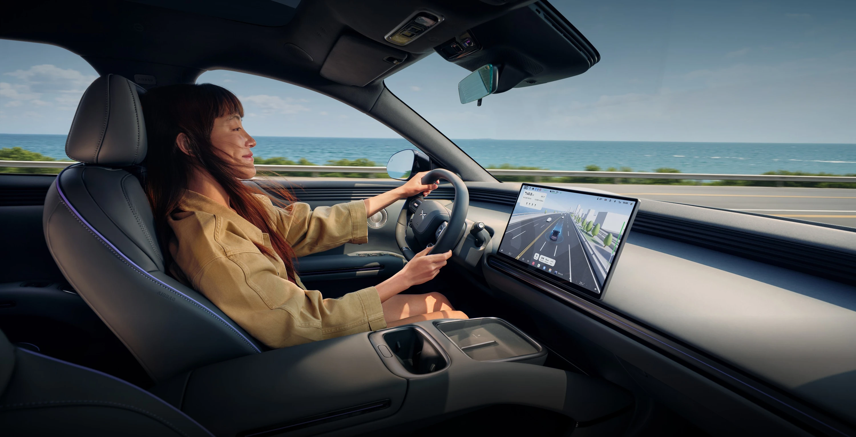 XPENG L03 71.2 kWh AWD Performance frontseats view