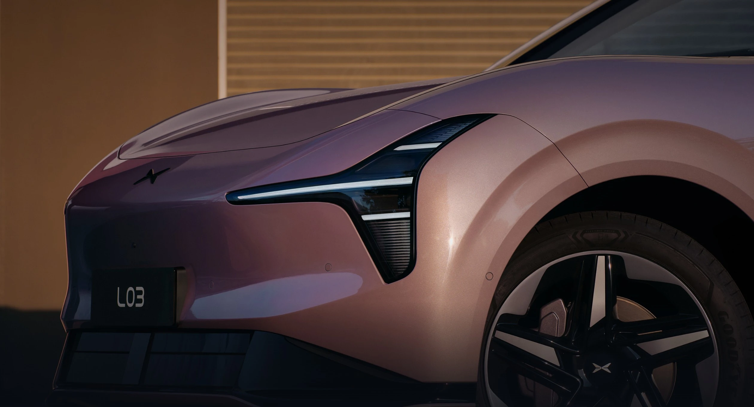 XPENG L03 71.2 kWh RWD headlights view