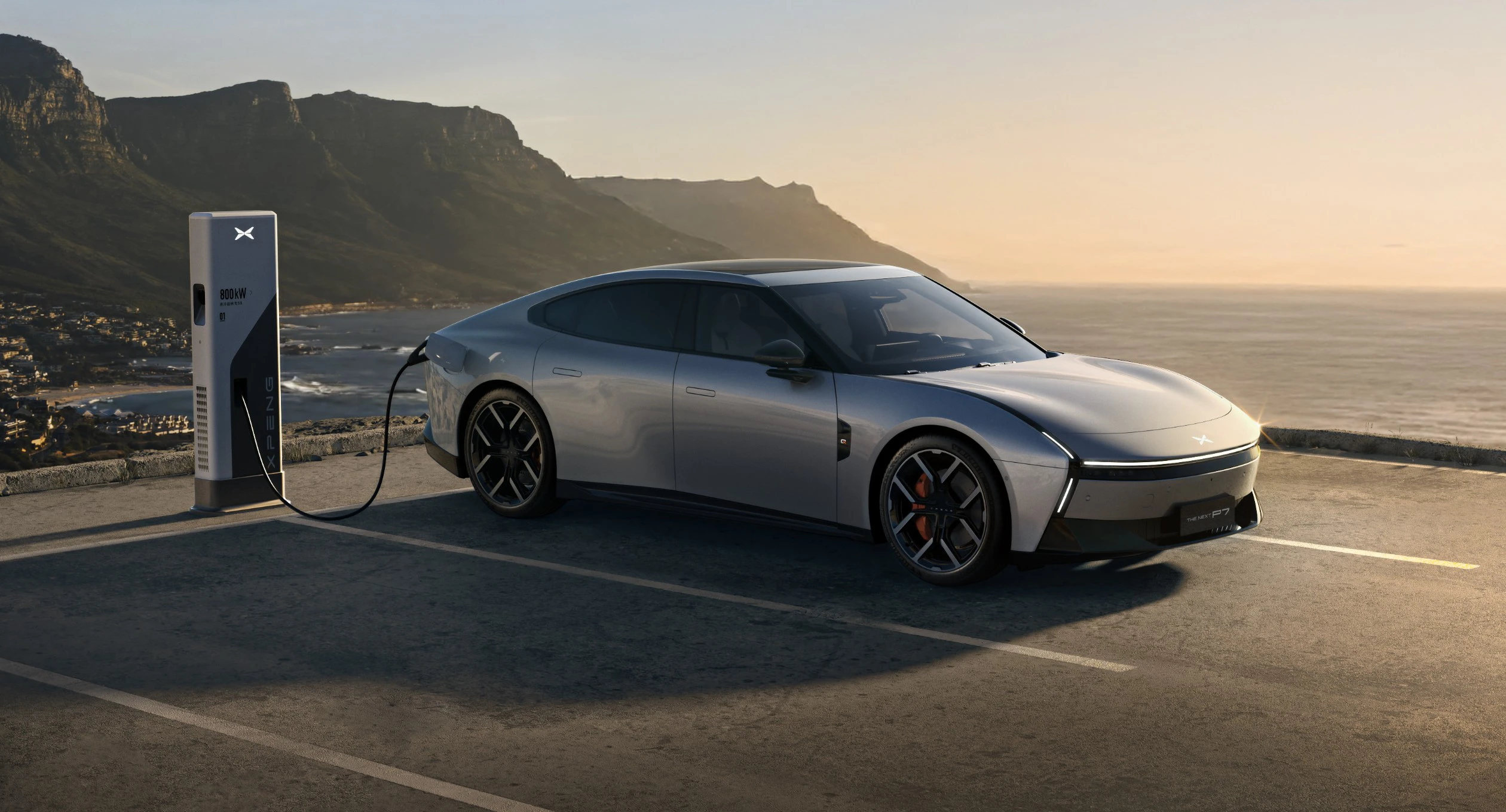 XPENG P7 820 RWD charging view