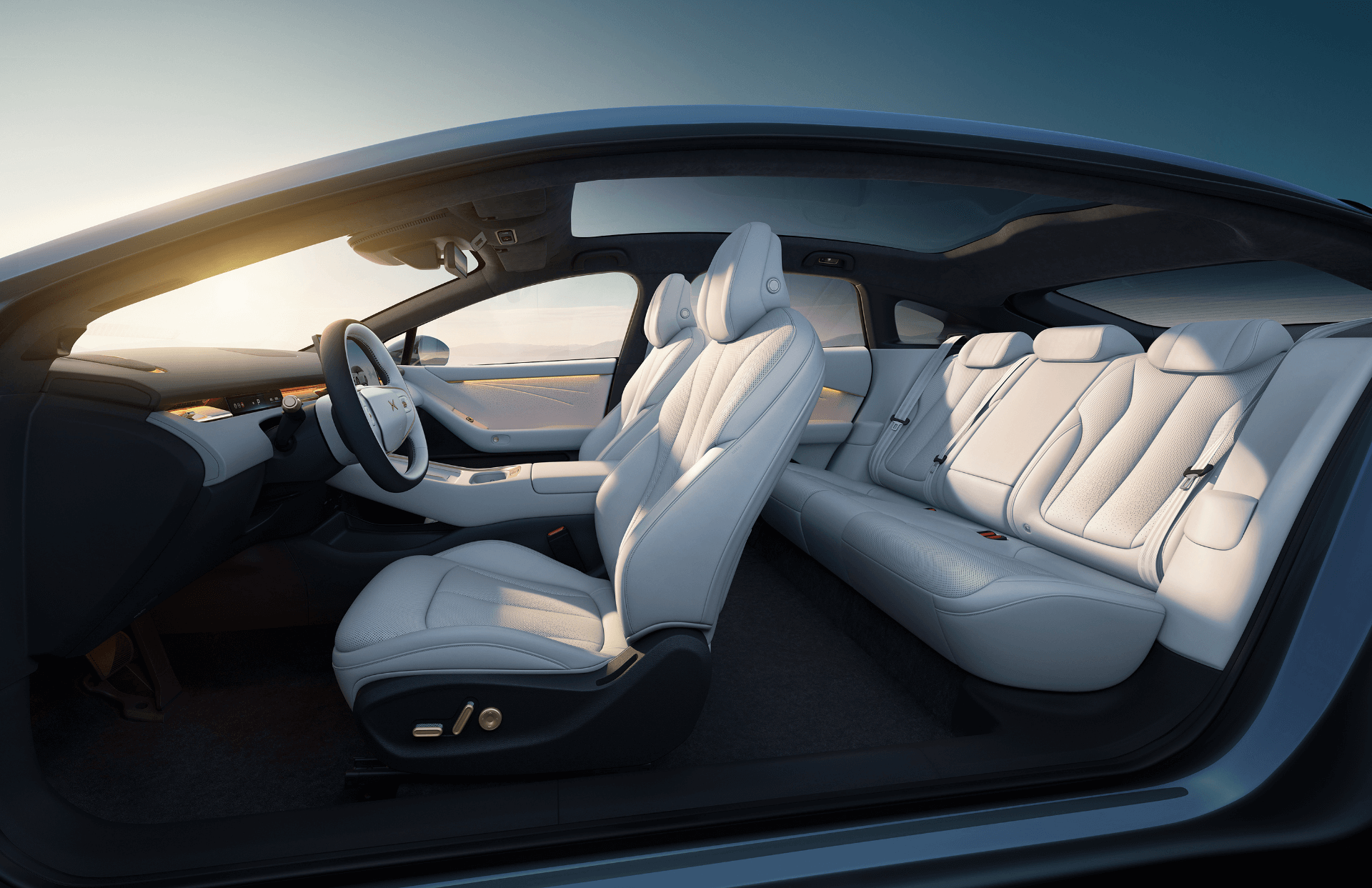 XPENG P7+ 74.9 kWh AWD Performance interior view