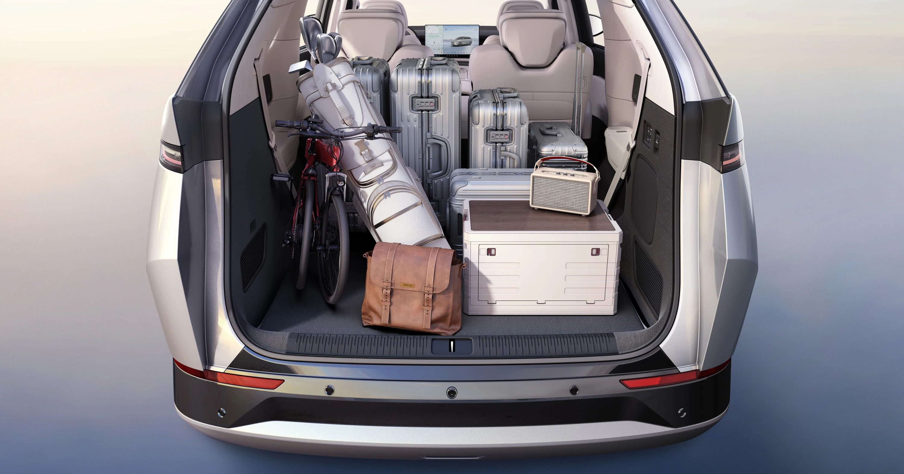 XPENG X9 FWD Long Range trunk view