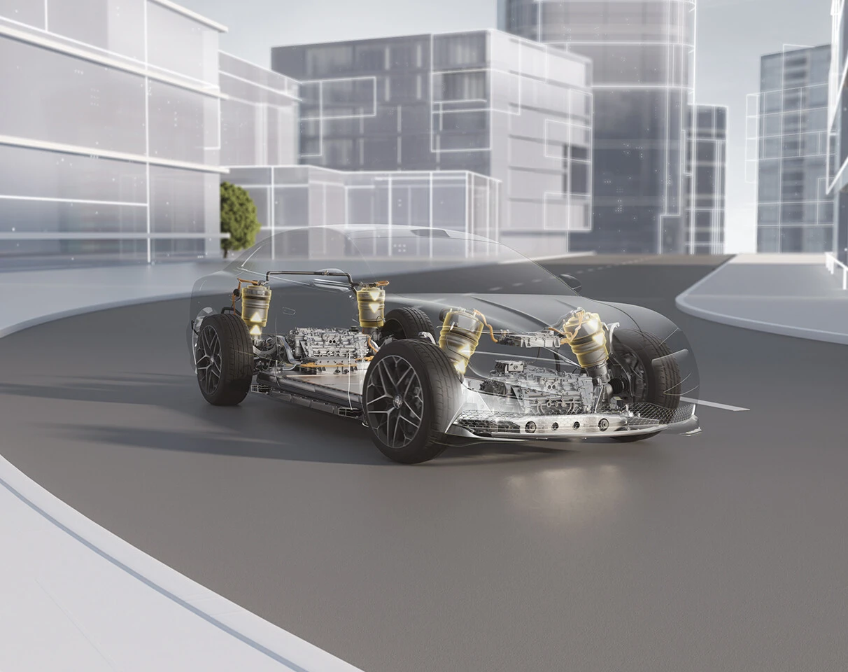 YangWang U7 EV Super 4WD chassis view