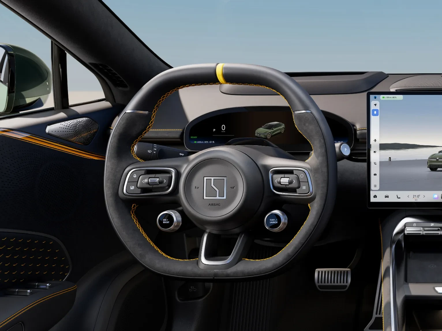 Zeekr 007 103 kWh AWD Ultra steeringwheel view