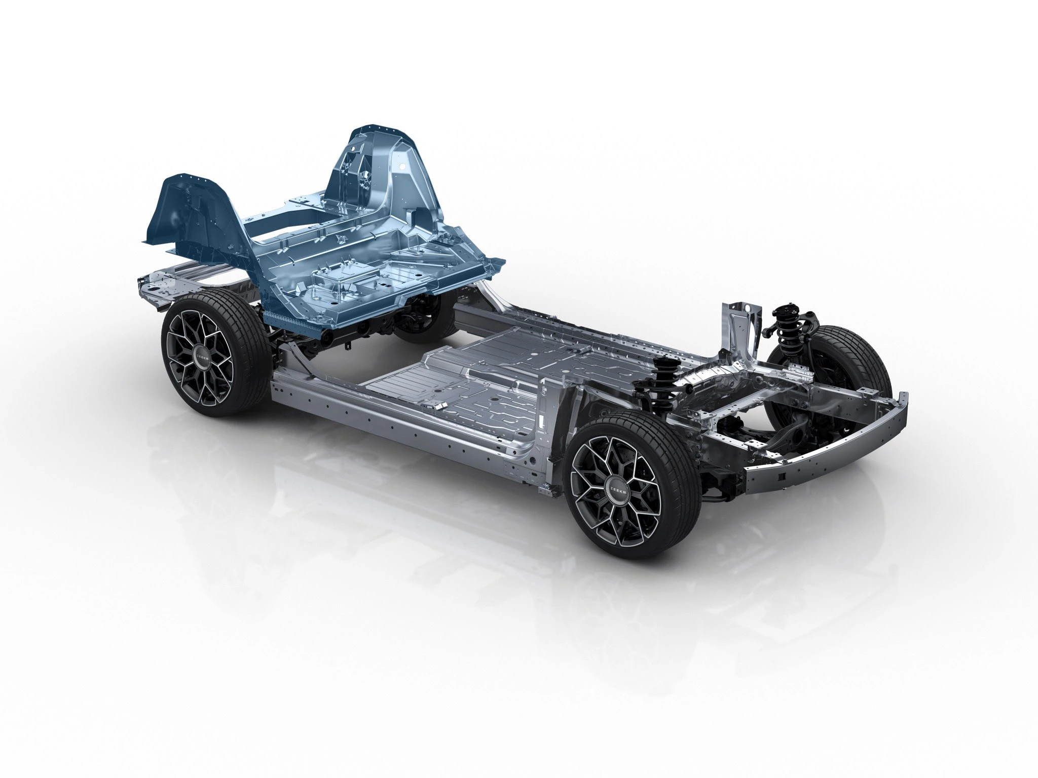 Zeekr 007 75 kWh RWD drivetrain view