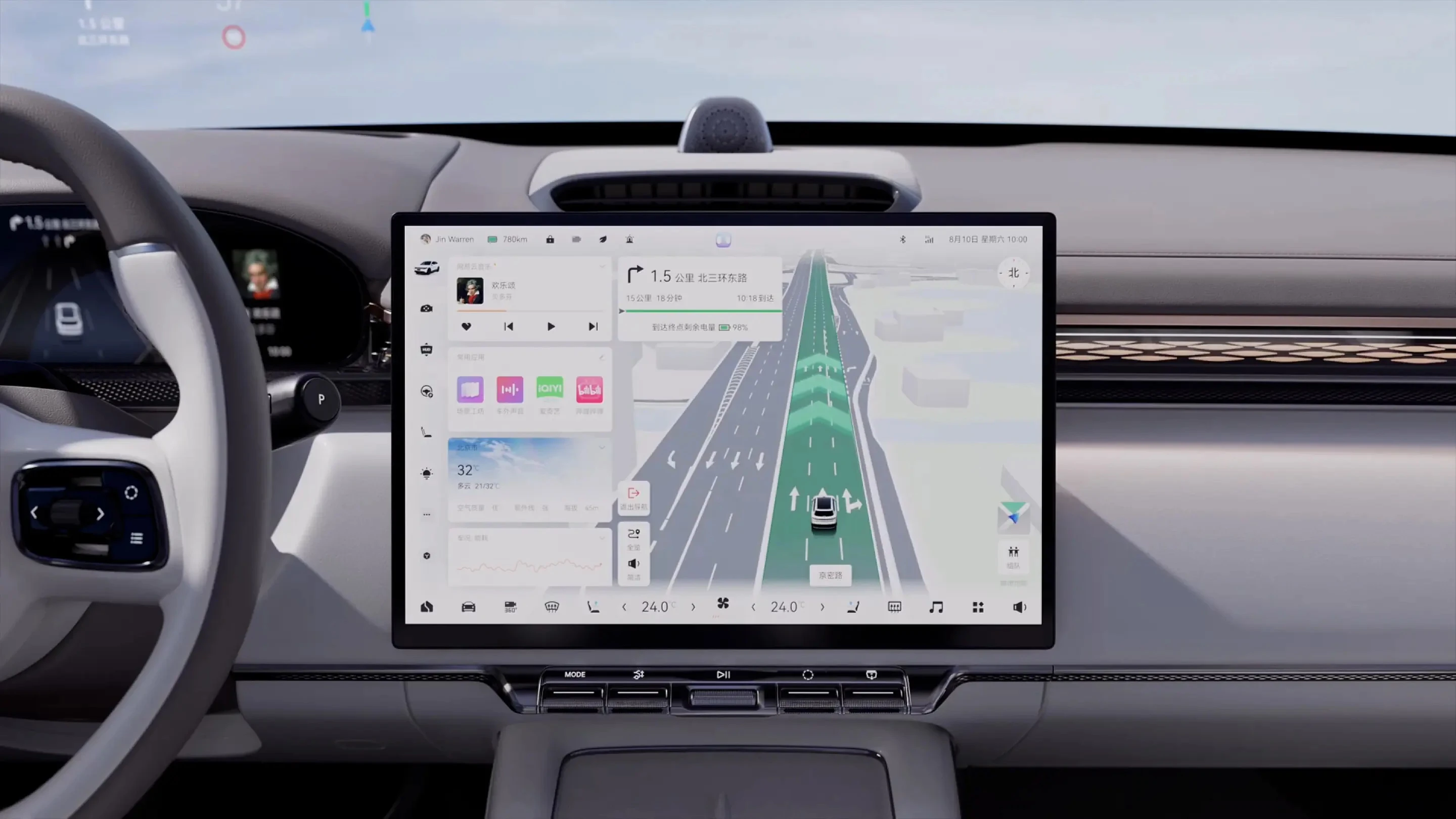 Zeekr 7X Long Range AWD screens view